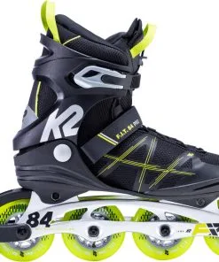 K2 F.I.T 84 Black/Yellow Inline Skates -Surf Sales k2 k2 f i t 84 black yellow inline skates 3
